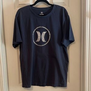 Hurley men’s navy 100% cotton graphic tee size large